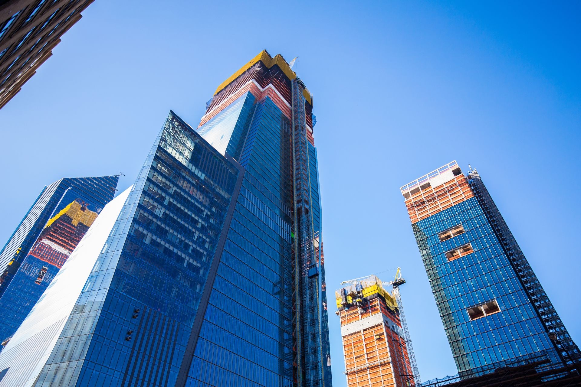 Construction of new houses and offices in New York City. High Line. Manhattan, USA.
